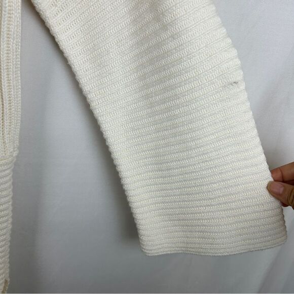 Vince Camuto white mixed knit long sweater size S - Picture 3 of 7